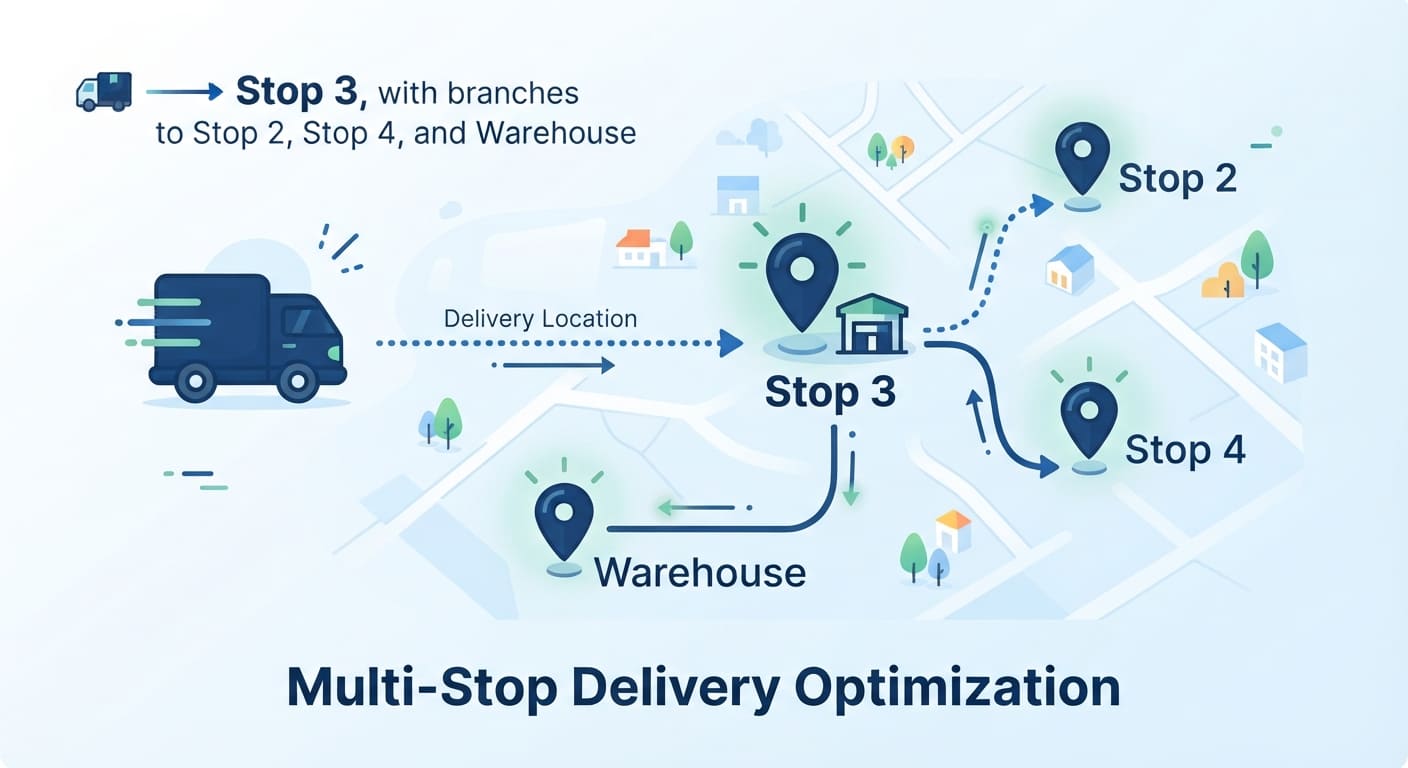 Multi-stop delivery trip in the Egomoov app